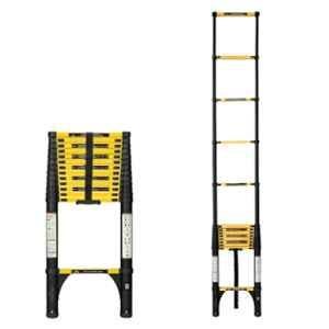 Corvids 14 Step 18 ft Iron & Carbon Steel Foldable Extension Telescopic Ladder, CCLT-055IR