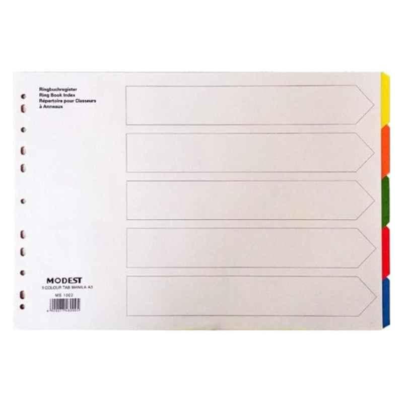 Modest A3 5 Tabs Manila Colored Divider