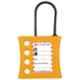 India Loto ILP041-5 4-7.5mm Yellow Non Conductive Slider Lockout Hasp (Pack of 5)