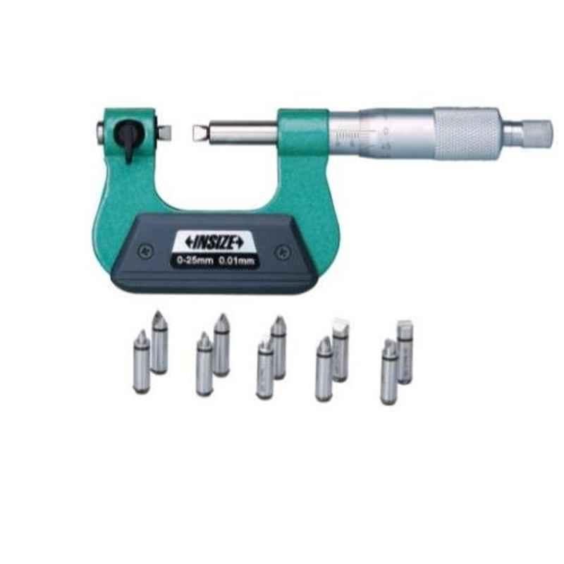 Insize Screw Thread Micrometer without Measuring TIP, Range: 25 mm, 3281-SP1 (Pack of 3)