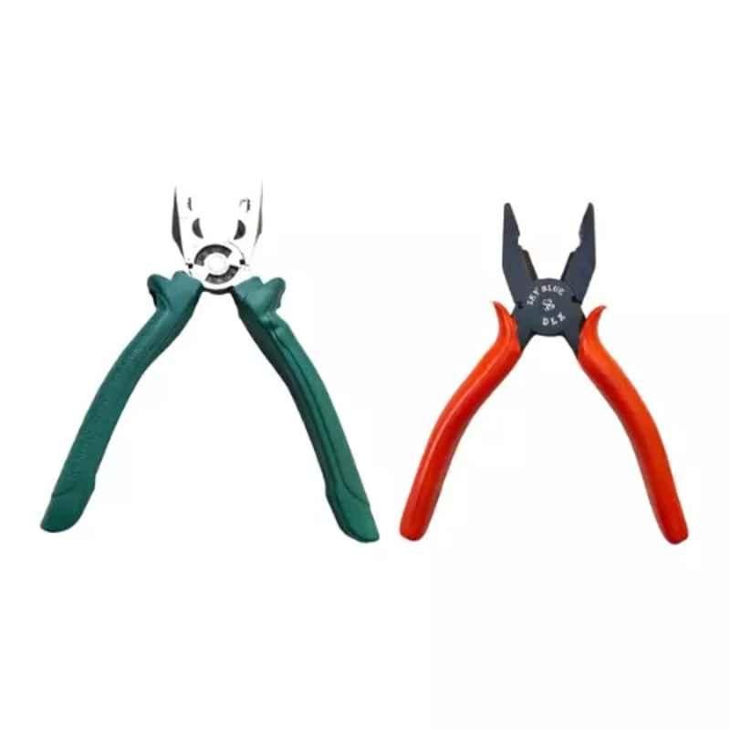 Sky Blue 2 Pcs 7.8 inch Lineman Plier Combo, SBE_PLIER_COMBO_MOD_01285
