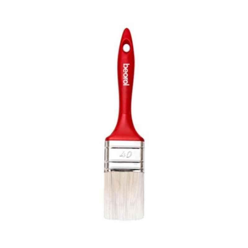Beorol 40x15mm Red, Silver & White Acrylic Paint Brush, AC40