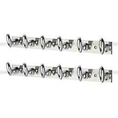 Aligarian 6 Leg Stainless Steel Silver Polished Finish Wall Mounted Capsule Cloth Hook Hanger (Pack of 2)