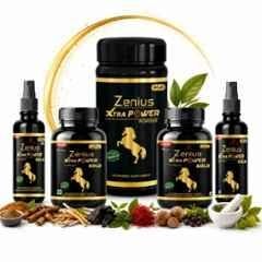 Zenius India Xtra Power Gold 4 Pcs Powder, Capsule & Gel Kit for Supports Male Reproductive Health