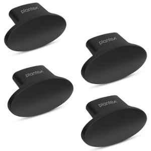 Plantex Knobs for Drawer/Small Drawer Knobs/Knobs for Cabinets/Pull-Push Knobs for Kitchen/Bedroom Drawer (Pack of 4) Oval, Black