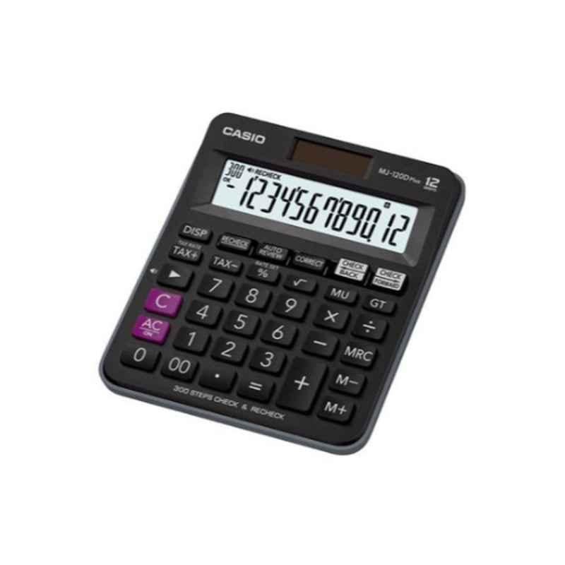 Casio MJ-120D Plus 148x126x28.6mm Plastic Black 12 Digit Financial & Business Calculator