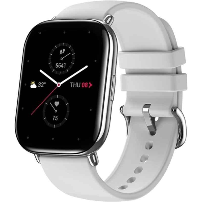 Amazfit Zepp E A1958 1.65 inch Stainless Steel & Rubber Moon Grey Square AMOLED Smart Watch, A1958-ZEPP SQ-MOON GREY-LS