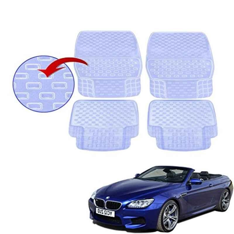 Kozdiko 93043 4 Pcs Rubber & PVC Clear Car Floor Mat Set for BMW 6 Series
