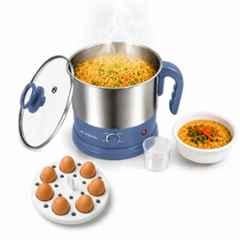 Longway Handy 600W 1.5 Litre Gray Multi-Cooker Electric Kettle with Stainless Steel Body for Boiling & Cooking, DSQW-78688351