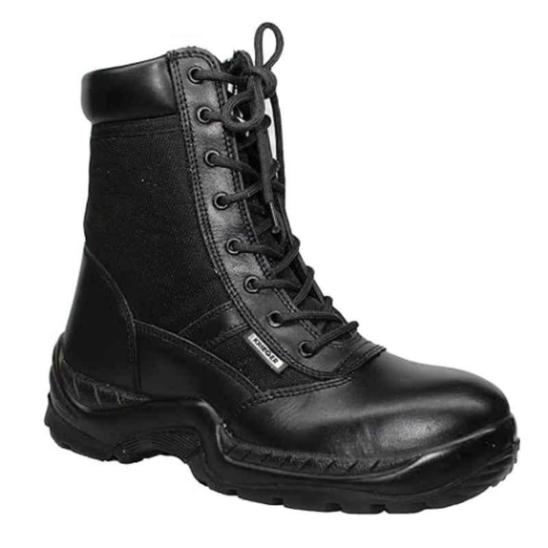 Krieger Leather PU Black Hi-Ankle Boot, 85090-KR1001-09, Size: 9