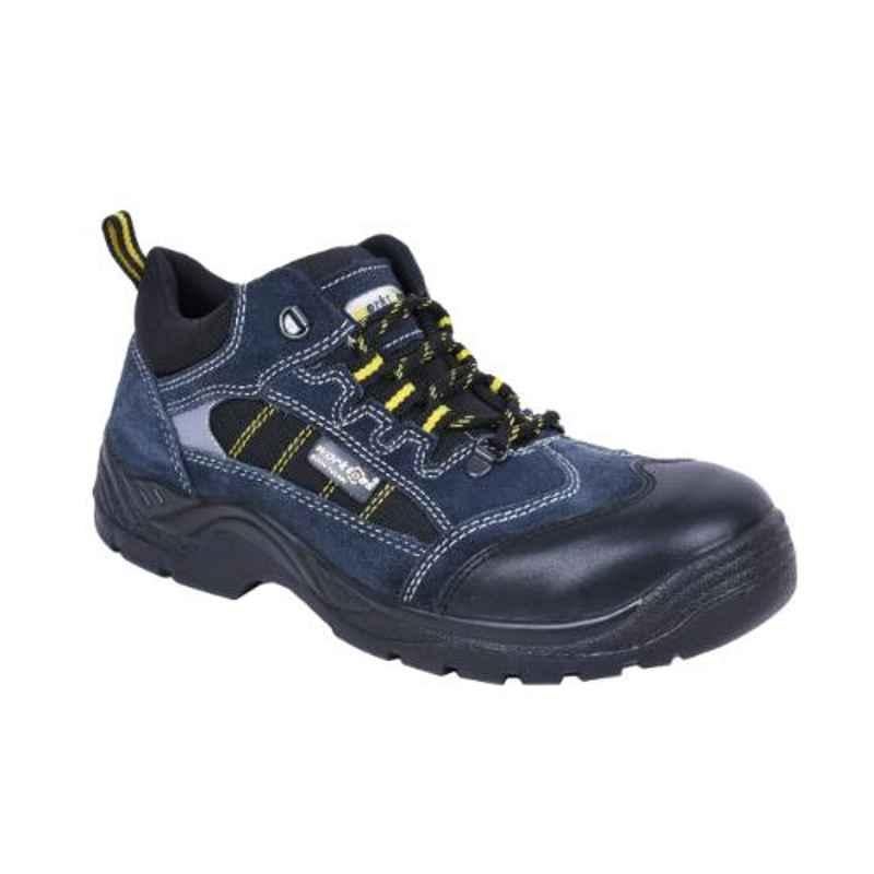 Worktoes Marvinlow D2200 Leather Steel Toe Black Work Safety Shoes, Size: 12
