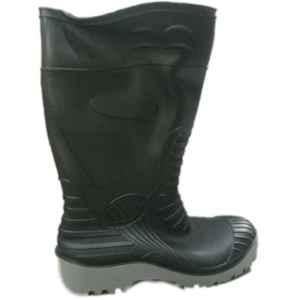 Duckback Rubber Black Safety Gumboots, RBR-GMBT Size: 5