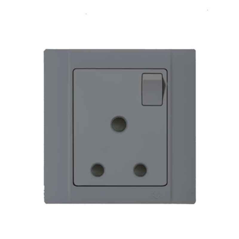 RR 15A Black Outlet Switched Socket with Neon, VN6673-BK