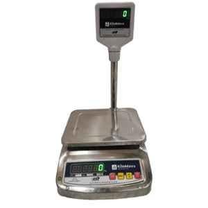 KiloMaxx KM-03 30kg 7x9 inch Stainless Steel Weighing Scale with Dual Display & Pole