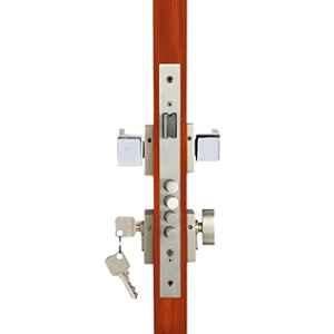 Voltizi 70mm ‎Zinc ‎Satin Finish Rose Mortise Door Lock Set for Main Door, CRZ019