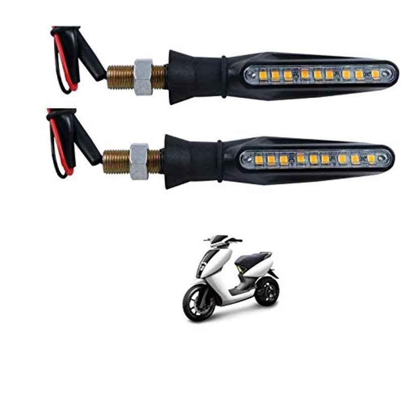 Kozdiko 4 Pcs Plastic Front & Rear Side Sleek Yellow Bike Indicator Set for Ather Energy 450