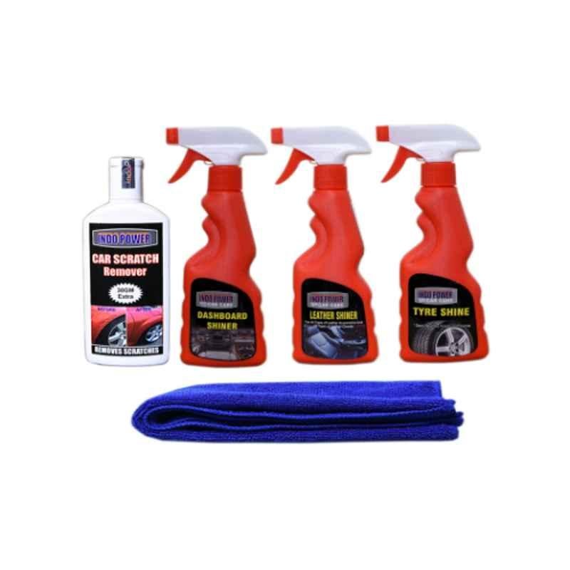 Indopower Ff743 Leather Shiner Spray, Dashboard Shiner Spray, Tyre Shiner Spray, Scratch Remover, 1 Pc Car Cloth Kit, AHh745-picture-42