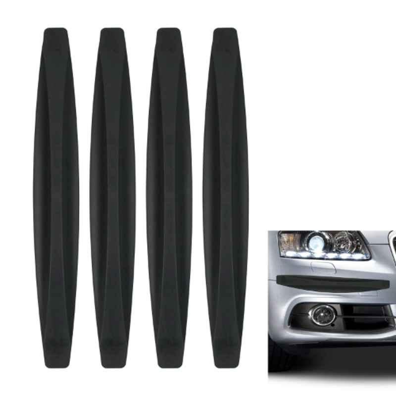AllExtreme EXCBPB4 4 Pcs Black Car Bumper Protector Strip Set