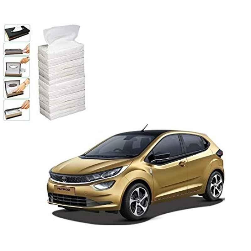 Kozdiko 100 Pulls Dispenser Box Refiller Tissue Paper with 200 Sheets for Tata Altroz (Pack of 10)