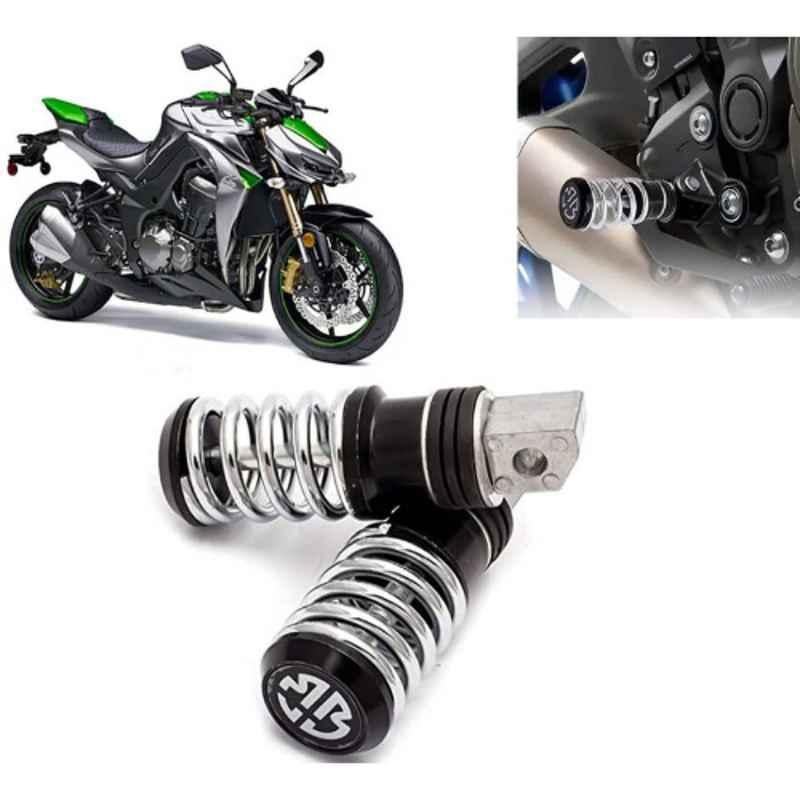 Auto Pearl 2 Pcs Steel Black Foot Rest Spring Coiled Set for Z1000