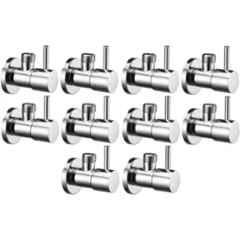 Senkiddpro Turbo Stainless Steel Chrome Finish Wall Mounted Angle Cock (Pack of 10)