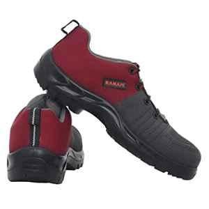 Karam Flytex FS 213 Fly Knit Fiber Toe Cap Grey & Red Sporty Work Safety Shoes, Size: 4