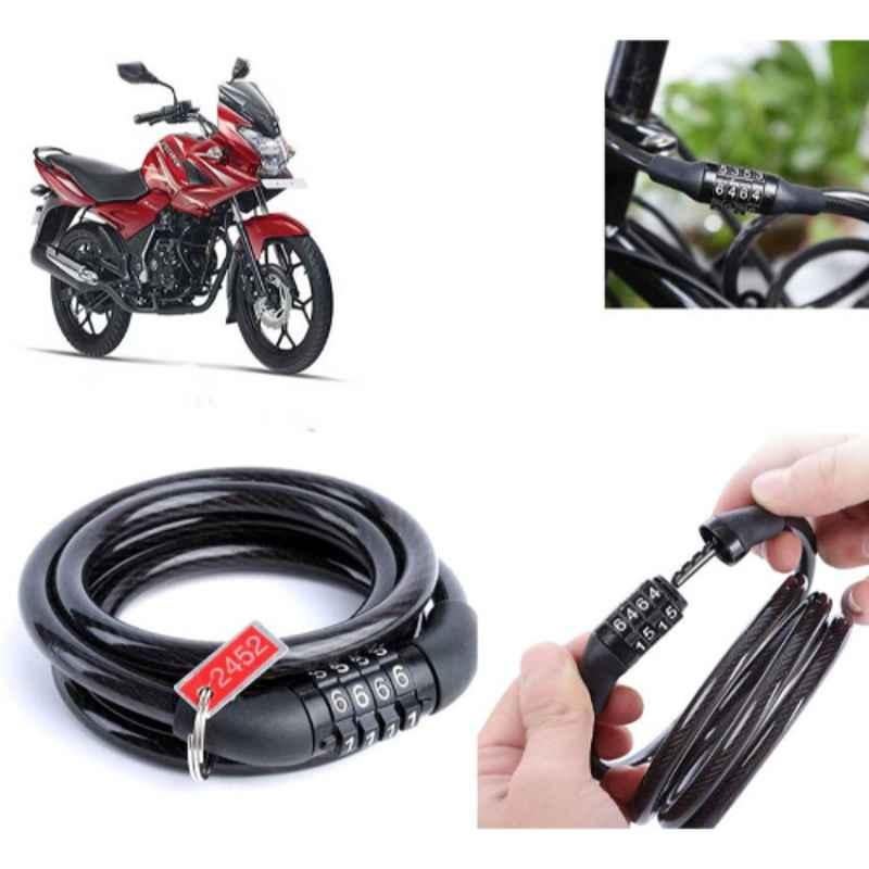 Auto Pearl PVC & Plastic Black Combination Cable Lock for Discover 150 f, 873