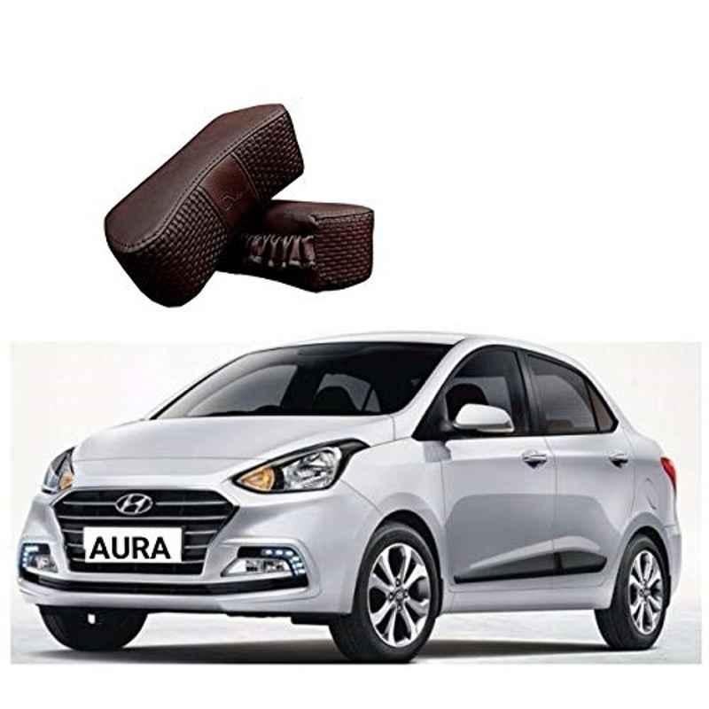 Kozdiko 2 Pcs Memory Foam Cola Neck Rest Cushion Pillow Set for Hyundai Aura