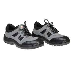 NEOSafe A7020 Leather Steel Toe Grey Work Safety Shoes, A7020ISIG-7, Size 7