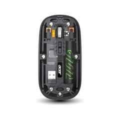 Acer Clearview Black Wireless Mouse with Dual Mode Bluetooth 5.2 & 2.4GHz, Rechargeable 500mAh Battery, RGB Lighting & 3200 DPI, ZC.A01SI.4WE