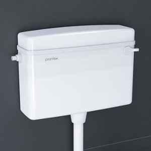 Plantex Polypropylene Toilet Flush Tank/Flush Tank for Toilet with 10 Litre Water Capacity/Side Lever Cistern for Bathroom White