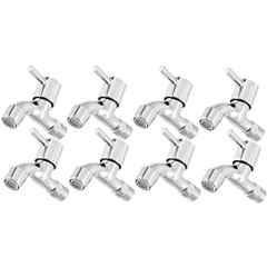 Zesta Turbo Stainless Steel Chrome Finish Silver Bib Cock with Flange, Size: Standard (Pack of 8)