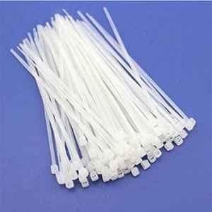 Elegant Casa 150x3.6mm White Nylon Teeth Grip Self Locking Cable Ties (Pack of 150)