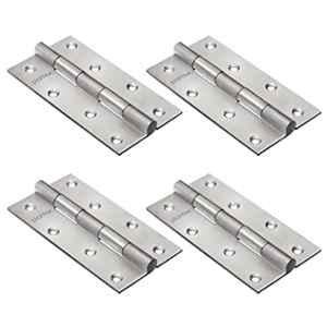 Plantex 5 inch 12 Gauge Stainless Steel Satin Matt Hinges for Main Doo/ Home/Office/Hotel for Door (Pack of 4)