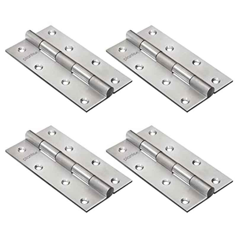 Plantex 5 inch 12 Gauge Stainless Steel Satin Matt Hinges for Main Doo/ Home/Office/Hotel for Door (Pack of 4)