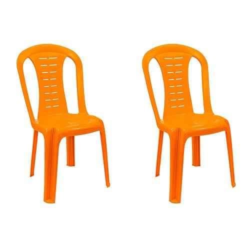 Buy Italica Polypropylene Orange Luxury Arm Chair 9312 2 Pack of