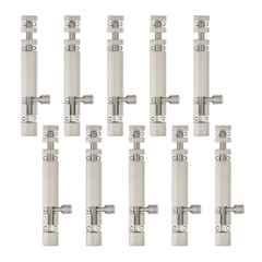 Atom 6 inch Aluminium Satin Finish Heavy Duty Joint-Less Tower Bolt, TB002-06 inch-SS-110 (Pack of 10)
