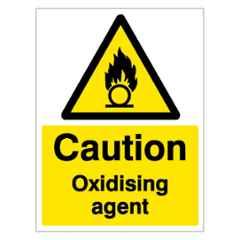 SUNSIGNS 900x457mm Vinyl & Sun Board Caution Oxidising Agent Signage, SN0060VNLM1HPIAAW