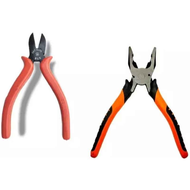Sky Blue 2 Pcs 7.8 inch Lineman Plier Combo, SBE_PLIER_COMBO_MOD_00741