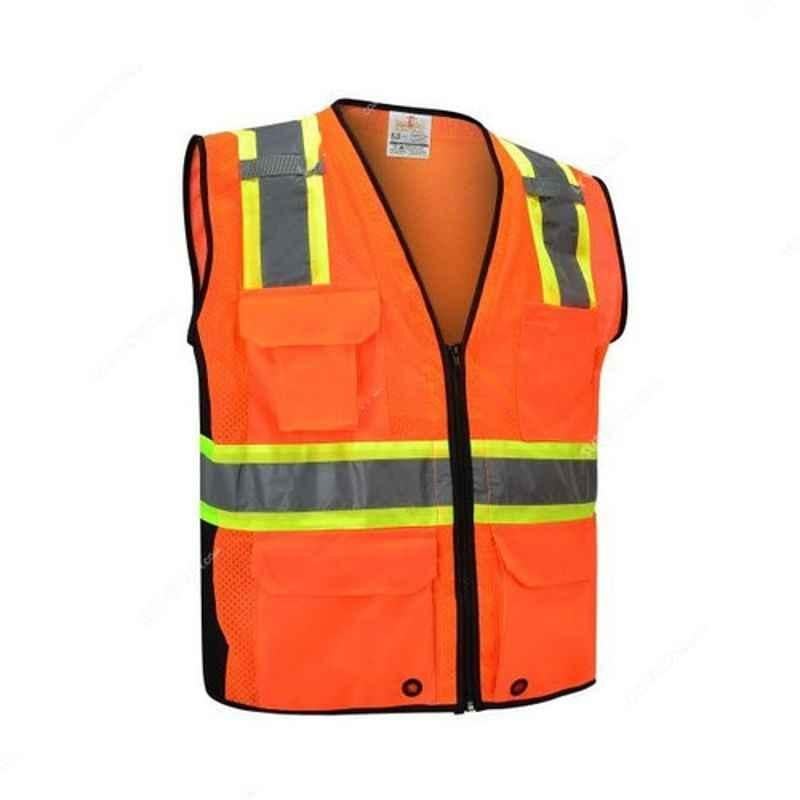Empiral Glow E108072901 Mesh Orange Safety Vest, Size: S