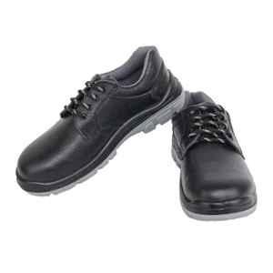 TZARO Full Grain Genuine Leather Steel Toe Black Safety Shoes for Men, TZSAF2DB283BLUK10, Size: 10