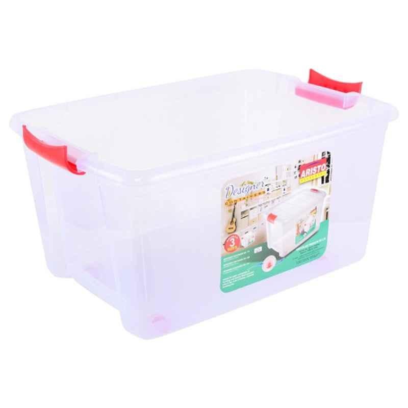 Aristo 25L Multipurpose Transparent Plastic Storage Toy Box with Lid