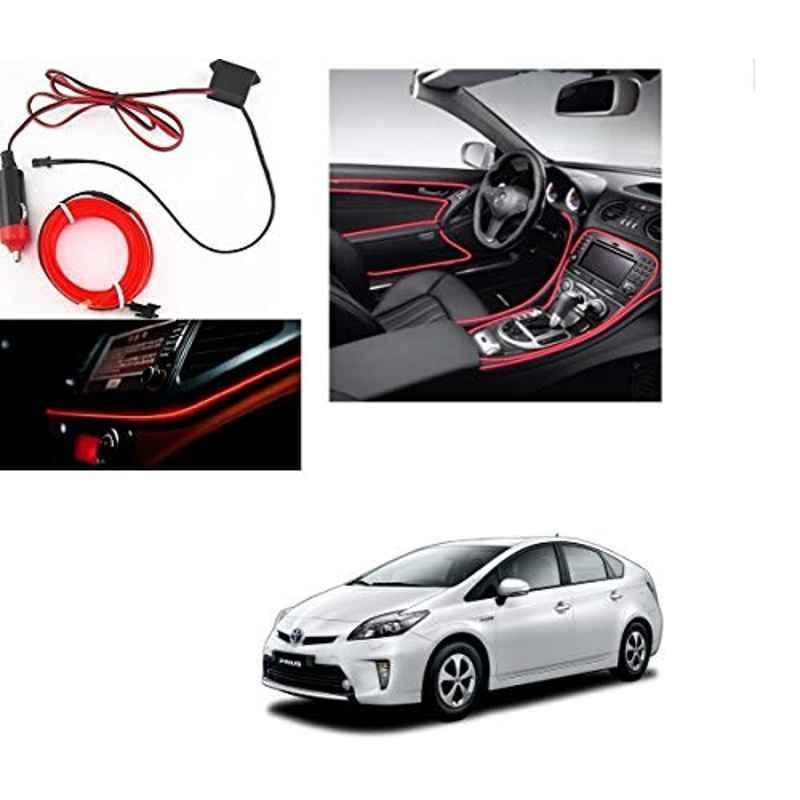 Kozdiko 12V Red Car Interior Decor Neon Strip Light for Toyota Prius