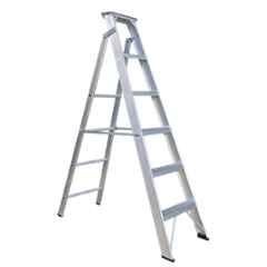 EMAC 6 Step Aluminium Silver Dual Purpose Anti Slip Folding Ladder, EDPL-6