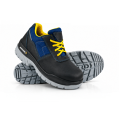 Mallcom Pedrofeles S1 Nubuck Leather Steel Toe Blue Safety Shoes, Size: 5