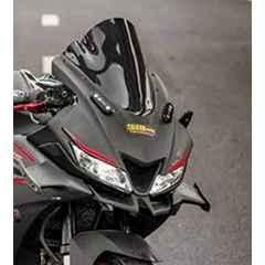 AOW Flexible and Unbreakeable Visor Glass for Yamaha R15 V3 (Black) B-2