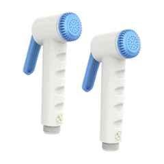 RN White Blue Toilet Jet Spray Gun without Hose Pipe for Toilet Cleaning (Pack of 2)