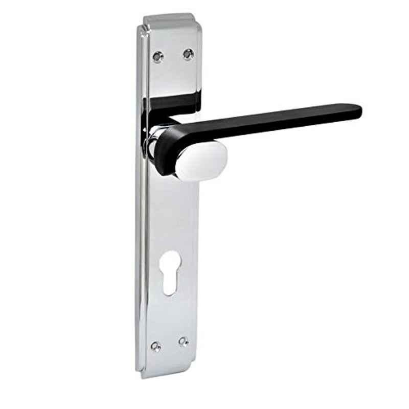 Robustline 85mm Silver & Black Handle & Lockbody Door Lockset