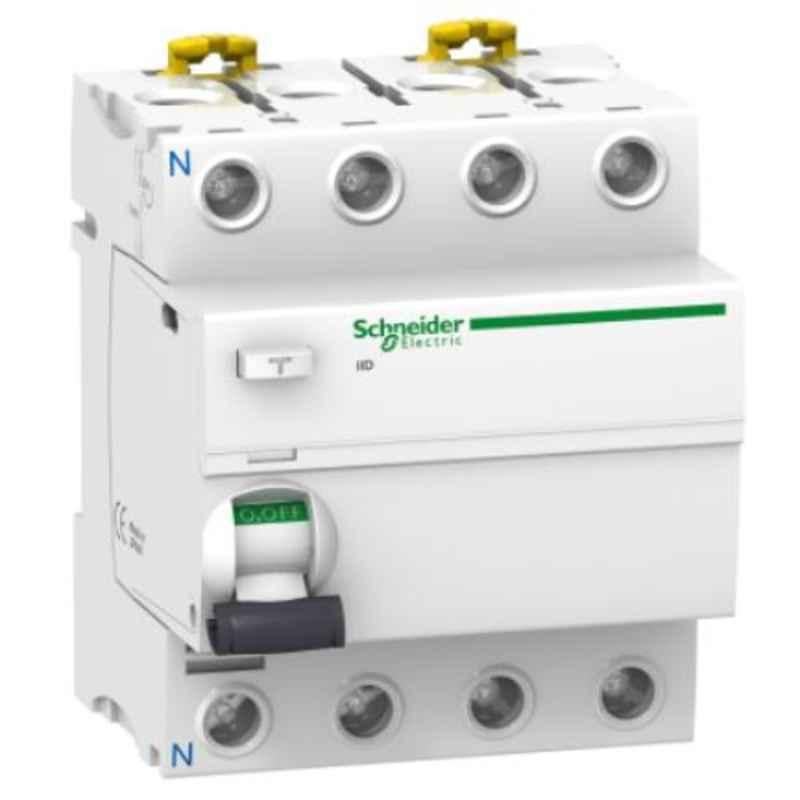 Schneider 63A 500mA 4 Pole IID Residual Current Circuit Breaker, A9R16463
