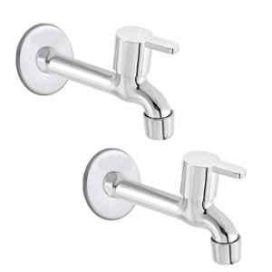 IRIS Eva Stainless Steel Chrome Finish Long Body Pillar Tap (Pack of 2)